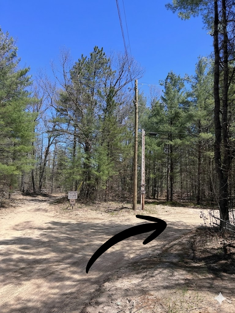 Step 2: continue on the sandy two-track