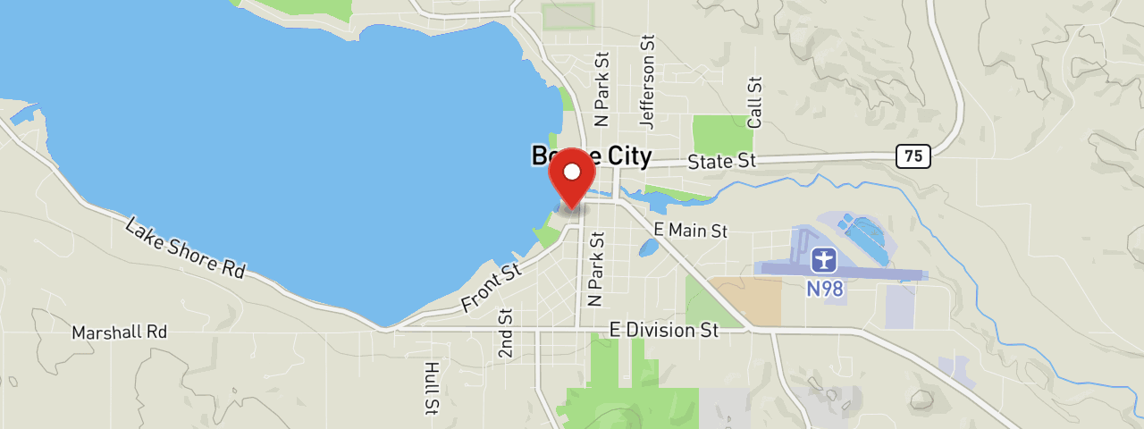 Map showing 194 Front St, Boyne City, MI 49712