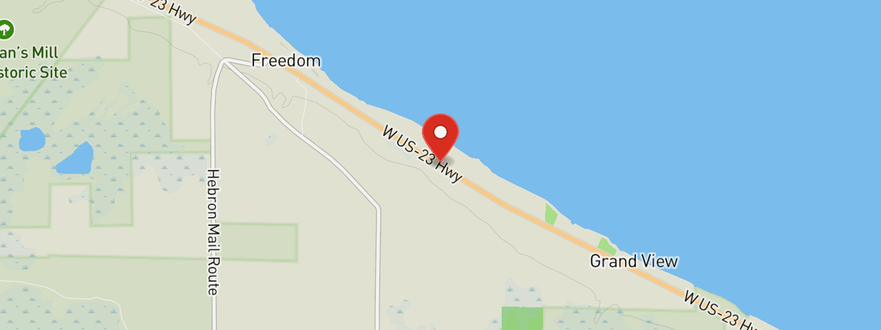 Map showing 6658 W US-23 HWY, Cheboygan, MI 49721