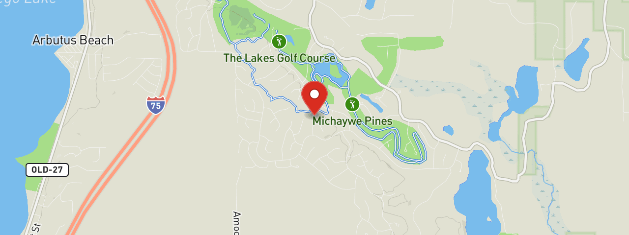 Map showing 6491 Chipmunk Lane, Gaylord, MI 49735