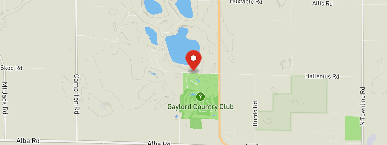 Map showing 5392 Hallenius Rd, Gaylord, MI 49735